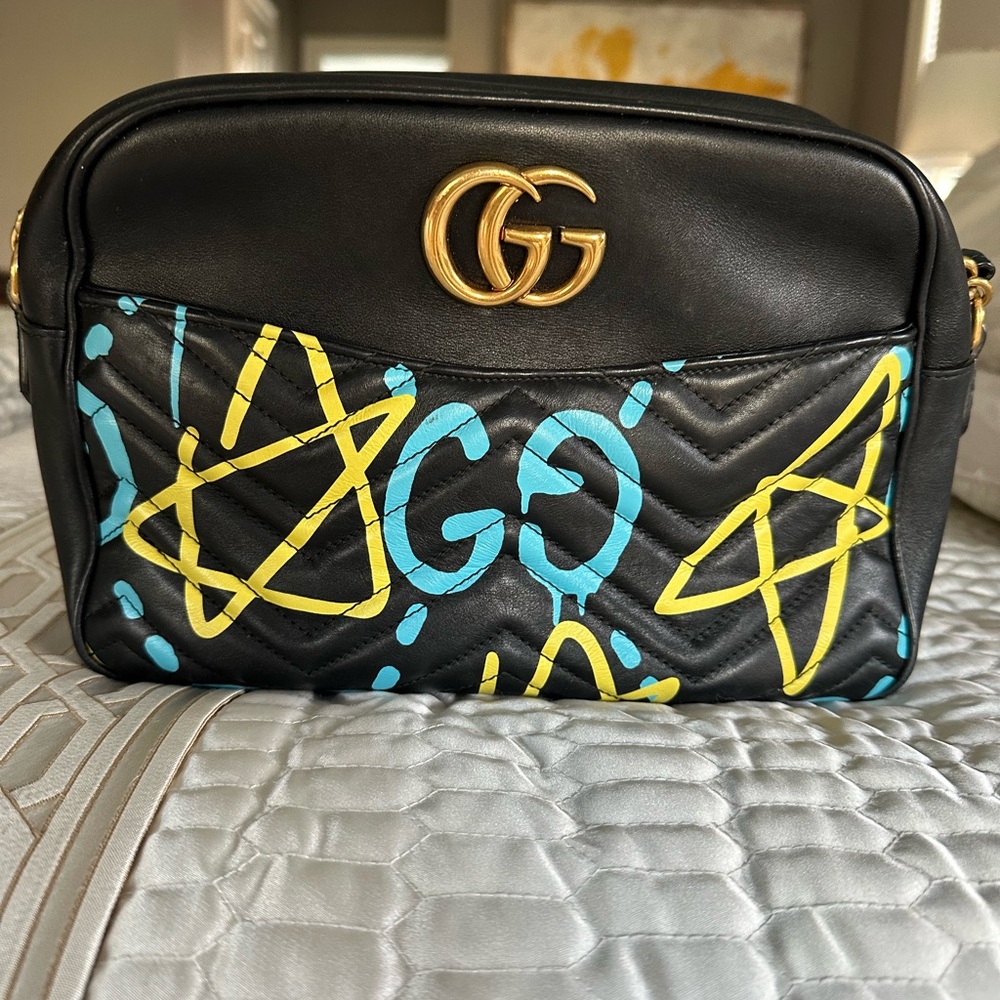 Gucci graffiti shoulder bag
